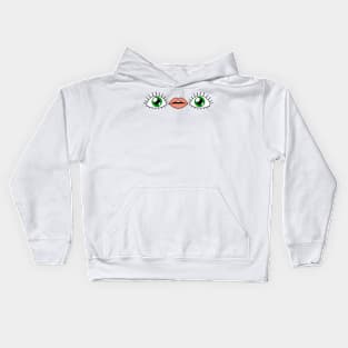 Eye Mouth Eye Emoji Kids Hoodie